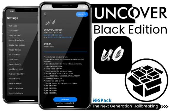 Unc0ver Black Edition Download For iOS 15 - iOS 17