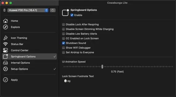 Cowabunga Lite Springboard Options