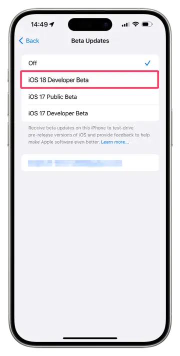 iOS 18 beta download 2