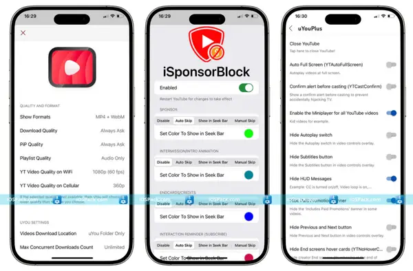uYouPlus Features